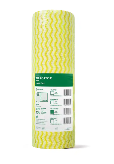Laveta profesionala de curatare Clean Fala a \'25  culoare galbena  25 pcs.